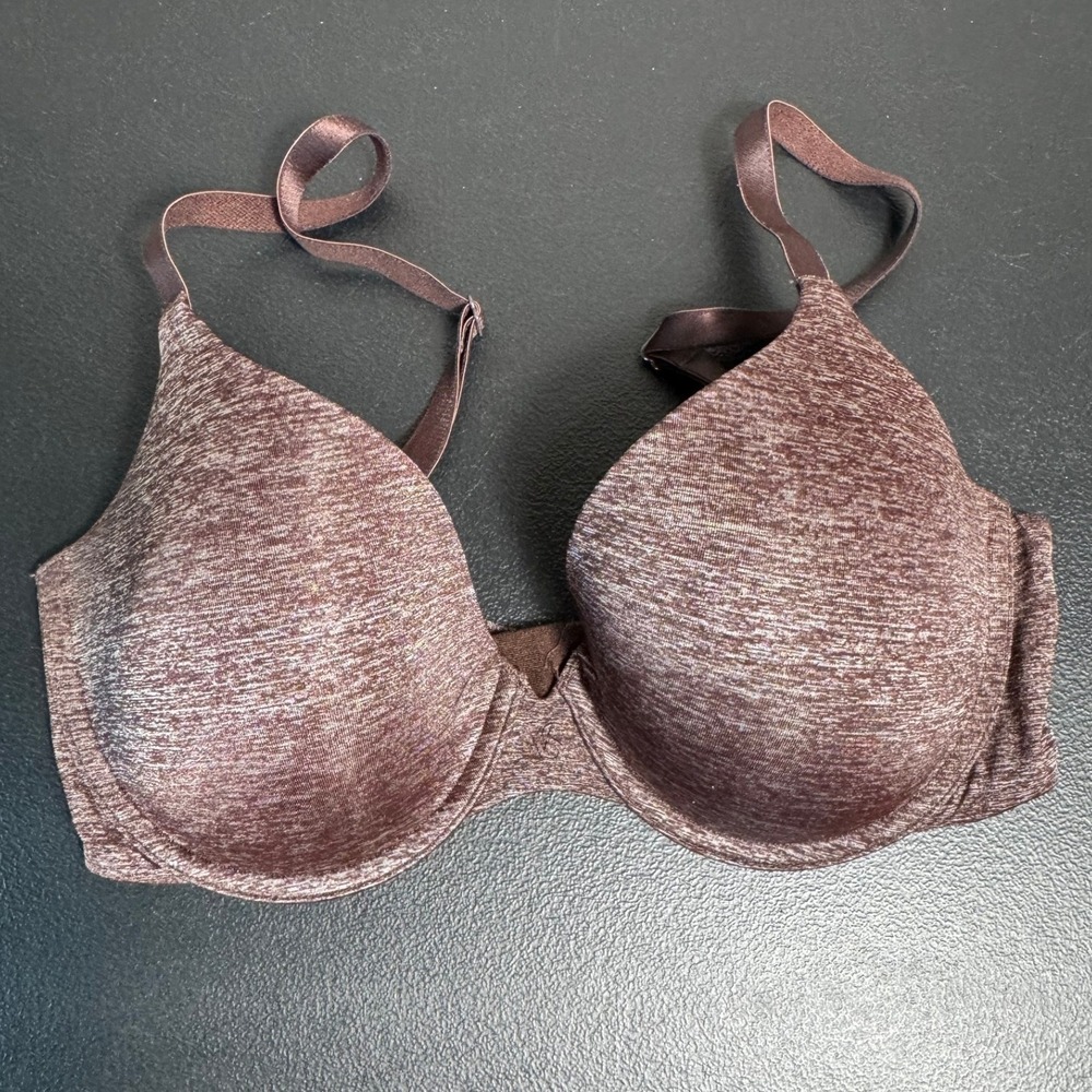 Victoria's‎ Secret Uplift Semi Demi Bra Brown Heathered Adjustable 34D